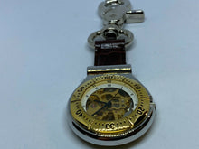 Load image into Gallery viewer, VTG Majesti Men 17 Jewels Dual Tone Skeleton Hand-Wind Snap-on Pocket Watch Hour