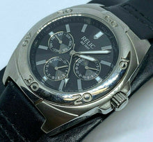 Load image into Gallery viewer, Relic Mens 50m Leather Bund Band Analog Quartz Watch Hours~Day Date~New Battery