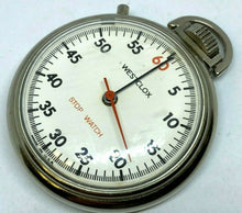 Load image into Gallery viewer, Vintage Westclox USA Stop Watch Silver White Hand-Wind Mechanical Stopwatch