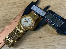 Load image into Gallery viewer, Seiko 7N42-6C10 Mens Gold Tone Steel Analog Quartz Watch Hours~Date~New Battery