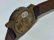 Load image into Gallery viewer, Mexico Made Mens Solid Wood Leather Band Analog Quartz Watch Hours~New Battery