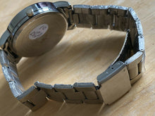 Load image into Gallery viewer, Unused WoMaGe Mens Jump Hour Silver Black Analog Quartz Watch Hours~New Battery