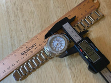 Load image into Gallery viewer, Unused ADRIENNE Men Lady Silver Rhinestone Analog Quartz Watch Hours~New Battery