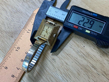 Load image into Gallery viewer, Vintage Caravelle-Bulova Lady Golden Rectangle Hand-Wind Mechanical Watch Hours