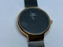 Load image into Gallery viewer, Unused OLMECA Lady Rose Gold Tone Black Mesh Analog Quartz Watch Hour~New Batter