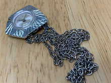 Load image into Gallery viewer, VTG Lucerno Lady Silver Asymmetrical Swiss Hand-Wind Pendant Pocket Watch Hours