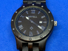 Load image into Gallery viewer, Unused Bewell Mens Dark Brown Solid Wood Analog Quartz Watch Hours~Date~New Batt