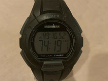 Load image into Gallery viewer, Timex Ironman Men 100m Silver Black Digital Alarm Chrono Watch Hours~New Battery