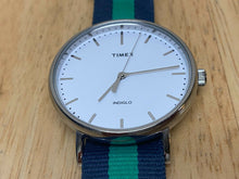 Load image into Gallery viewer, Timex Indiglo 40mm Mens 30m Silver White Analog Quartz Watch Hours~New Battery
