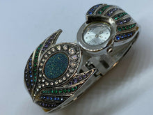Load image into Gallery viewer, Victoria Wieck Bling Crystals Silver Cuff Bangle Quartz Watch Hours~New Battery