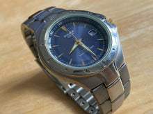 Load image into Gallery viewer, Pulsar Solar V145-X004 Men 100m Silver Blue Steel Analog Quartz Watch Hours~Date