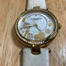 Load image into Gallery viewer, Unused Akribos XXIV Lady Real Diamond Leather Analog Quartz Watch Hours~New Batt