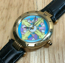 Load image into Gallery viewer, Japan Movt Cross Dial Lady Gold Tone Roman Analog Quartz Watch Hours~New Battery