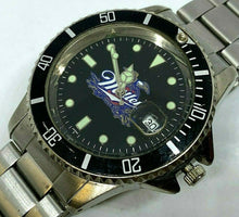 Load image into Gallery viewer, VTG Miller Men Submariner-Style Black Silver Analog Quartz Watch Hour~New Batter