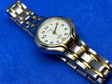 Load image into Gallery viewer, Timex Lady 50m Dual Tone Analog Quartz Watch Hours~Date~New Battery