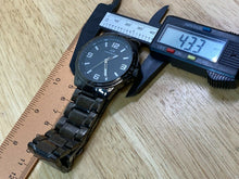 Load image into Gallery viewer, Viewpoint VP Mens All Black Textured Dial Analog Quartz Watch Hours~New Battery