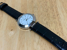 Load image into Gallery viewer, Unused Claiborne Men Lady Silver White Leather Analog Quartz Watch Hour~New Batt