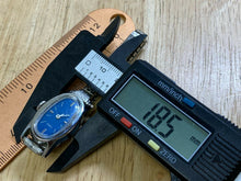 Load image into Gallery viewer, Vintage Timex Lady Silver Blue Stretch Band Hand-Wind Mechanical Watch Hours