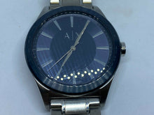Load image into Gallery viewer, Armani Exchange Mens 50m Silver Blue Steel Analog Quartz Watch Hours~New Battery
