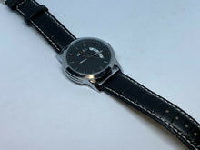 Load image into Gallery viewer, WAM Mens Silver Black Textured Dial Analog Quartz Watch Hours~Date~New Battery