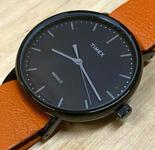 Load image into Gallery viewer, Timex Indiglo Mens 41mm Orange NATO Black Analog Quartz Watch Hours~New Battery