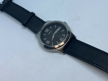 Load image into Gallery viewer, Timex Indiglo Men 50m Silver Black Analog Quartz Watch Hour~Day Date~New Battery