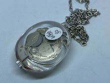 Load image into Gallery viewer, VTG Bercona KIF Lady Clear Bubble Hand-Wind Necklace Pendant Pocket Watch Hours