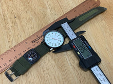 Load image into Gallery viewer, Accutime Mens Black White Military Dial Fabric Analog Quartz Watch Hour~New Batt