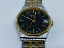 Load image into Gallery viewer, Vintage Microma Reporter Mens Dual Tone Swiss Analog Quartz Watch Hours~New Batt