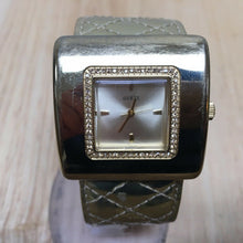 Load image into Gallery viewer, Stunning GUESS All Gold Tone Rhinestone Square Analog Quartz Watch Hour~New Batt