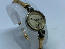 Load image into Gallery viewer, RARE Vintage Zenith Lady 12k Gold Filled Band Small Second Hand-Wind Watch Hours