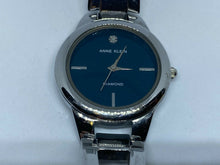 Load image into Gallery viewer, Anne Klein Lady Silver Black Real Diamond Analog Quartz Watch Hours~New Battery
