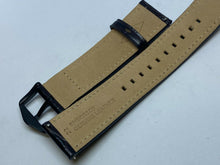Load image into Gallery viewer, Original Fossil Genuine Dark Brown Leather Built-in Pins Watch Strap Band~22 mm