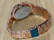 Load image into Gallery viewer, Unused ORTZ Mens Rose Gold Tone Rhinestone Analog Quartz Watch Hours~New Battery