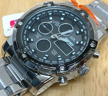 Load image into Gallery viewer, Unused Skmei Men 30m Silver Analog Digital Alarm Chrono Watch Hours~New Battery