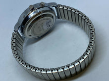 Load image into Gallery viewer, Unused Tim Chi Men Silver White Stretch Talking Analog Watch Hours~New Battery