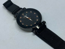 Load image into Gallery viewer, NEBULA Lady Black Mesh Magnetic Band Prism Analog Quartz Watch Hours~New Battery