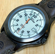 Load image into Gallery viewer, Timex Expedition Men 50m Gun Metal Leather Analog Quartz Watch Hours~New Battery