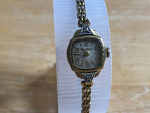 Load image into Gallery viewer, VTG Bulova 23 Lady 10k RGP GF 2 Real Diamonds Hand-Wind Mechanical Watch Hours