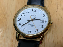Load image into Gallery viewer, Timex Indiglo Men 30m Gold-White Leather Analog Quartz Watch Hours~Date~New Batt