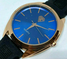 Load image into Gallery viewer, Unused DF Men Japan Movt Rose Gold Blue Dial Analog Quartz Watch Hour~New Batter