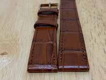 Load image into Gallery viewer, Original New Citizen Brown Genuine Leather Golden Buckle Watch Strap Band~18mm