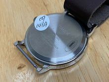 Load image into Gallery viewer, Timex Weekender Men Silver White Leather Band Analog Quartz Watch Hours~New Batt