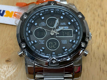 Load image into Gallery viewer, Unused Skmei Men 30m Silver Analog Digital Alarm Chrono Watch Hours~New Battery