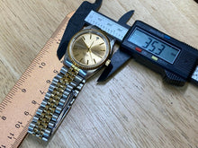 Load image into Gallery viewer, VTG Generation Men Dual Tone Fluted Bezel Diamond Quartz Watch Hours~New Battery