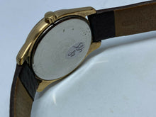 Load image into Gallery viewer, Citizen Eco-Drive J166 Men Gold Tone Steel Leather Analog Quartz Watch Hour~Date