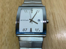 Load image into Gallery viewer, Titan India Mens Silver Steel Barrel Analog Quartz Watch Hours~Date~New Battery