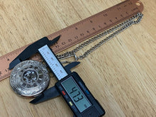 Load image into Gallery viewer, Nice Winner Mens Silver Half Hunter Roman Skeleton Hand-Wind Pocket Watch Hours