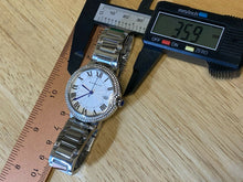 Load image into Gallery viewer, Unused Epoch Lady Silver Rhinestone Roman Analog Quartz Watch Hours~New Battery