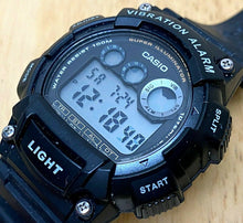 Load image into Gallery viewer, Casio W-735H Mens 100m Black Digital Vibration Alarm Quartz Watch Hours~New Batt
